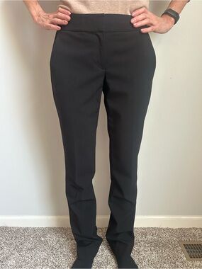 Vince Camuto Black Slim Straight Dress Trousers